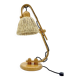 Lampe articulée en bois et corde, années 70