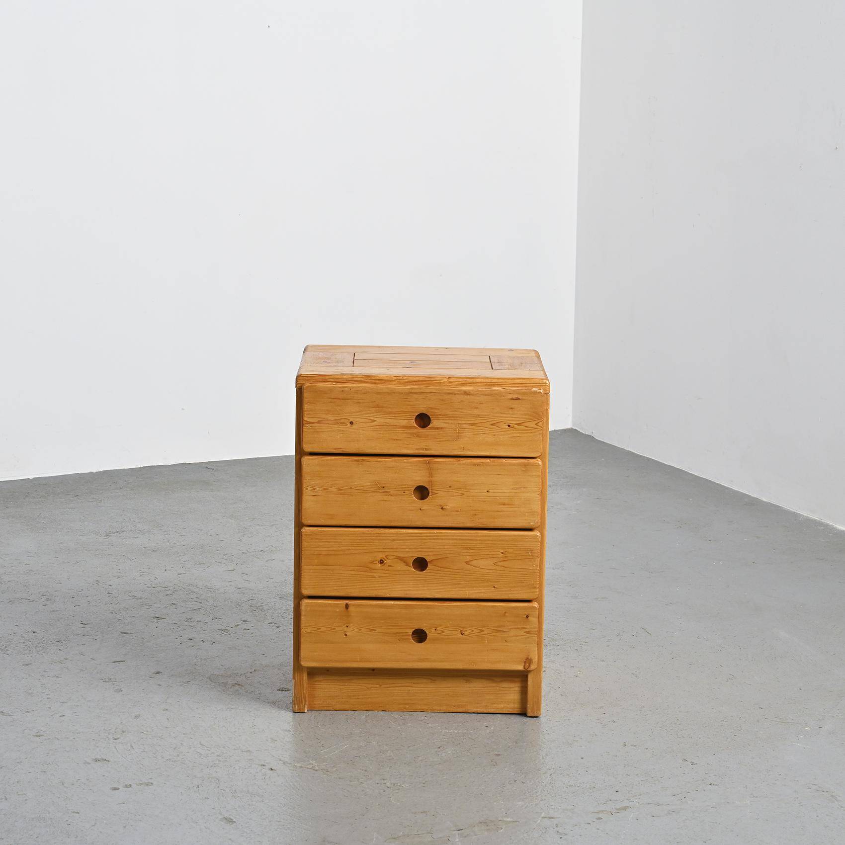Pine chest of drawers, Les Arcs 1800, France