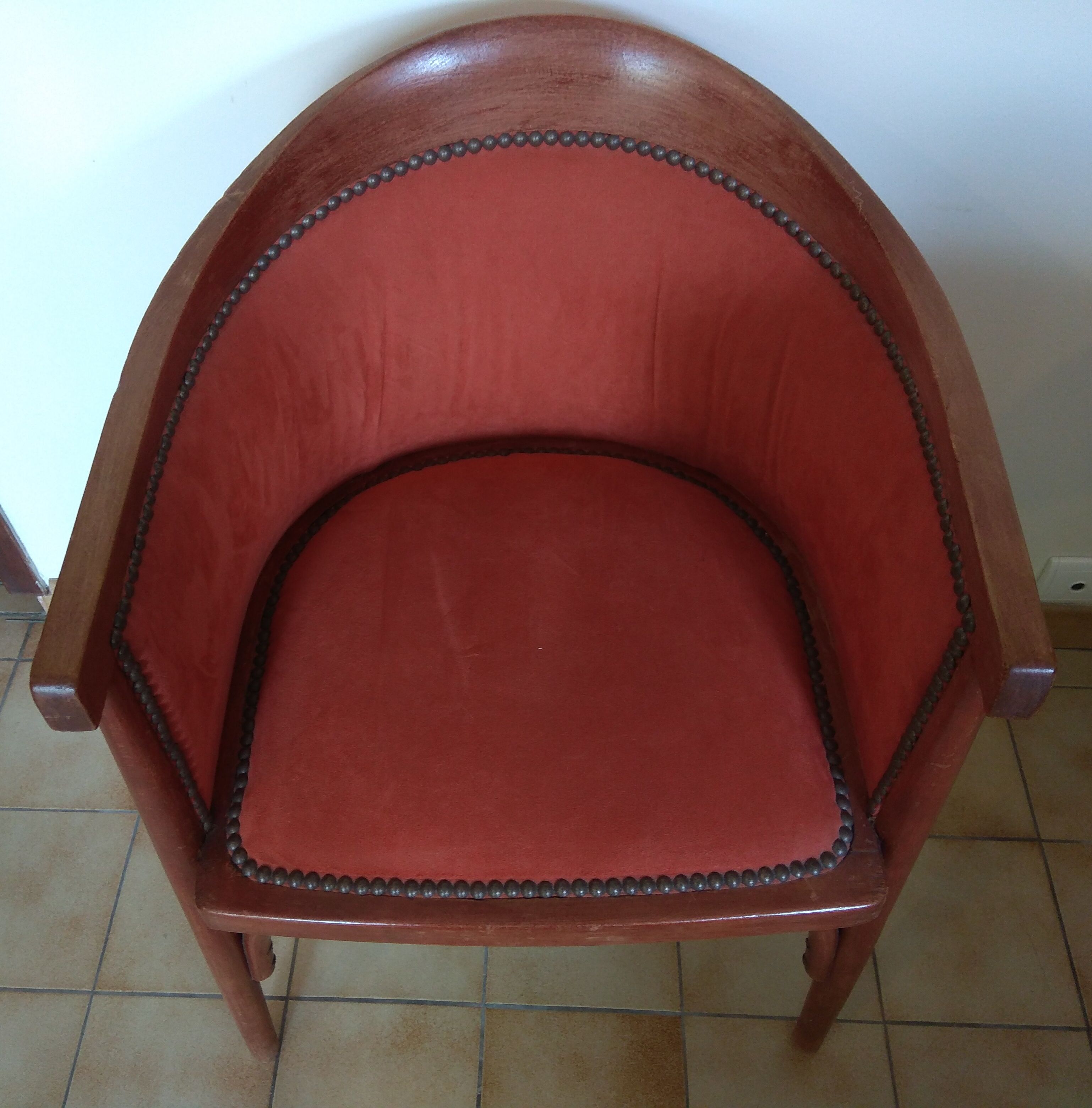 Period art deco barrel armchair