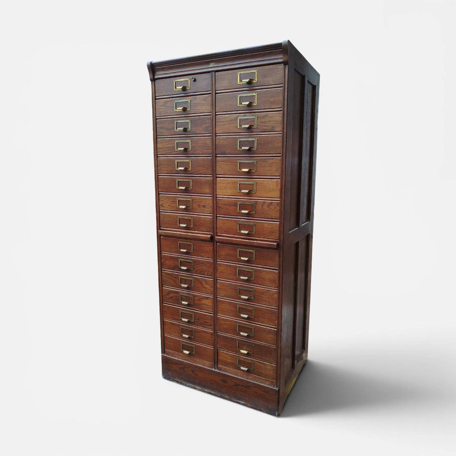 Archive furniture in oak S.M.V., Denmark 1920s–40s