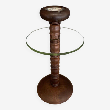 Ashtray smoking table 1930 in wood and glass