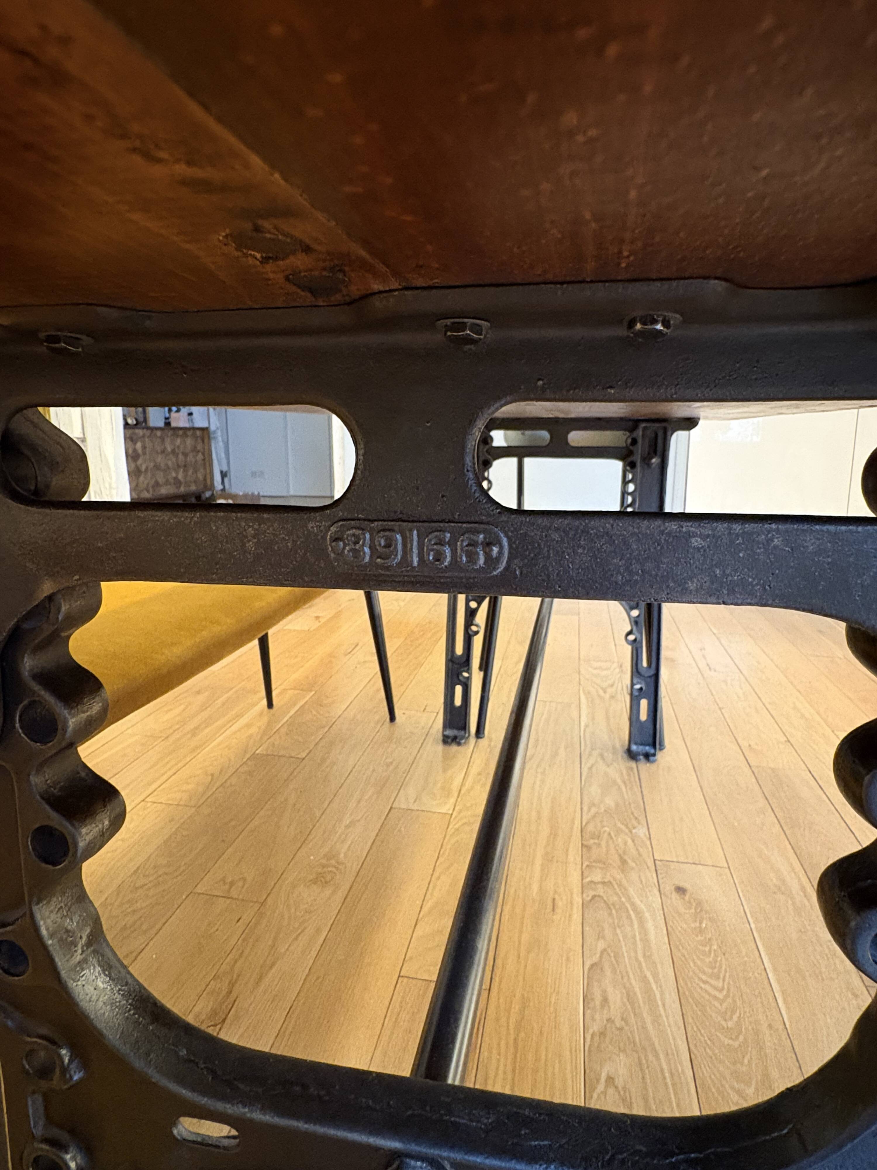 Industrial dining table