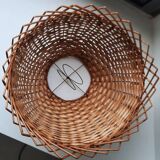 Lampe vintage en osier