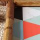 Vintage bamboo and rattan serving cart