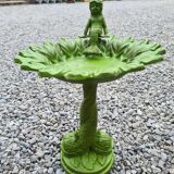 Cast iron birdbath with a mermaid