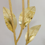 Italian floral brass floor lamp, 1970-80s