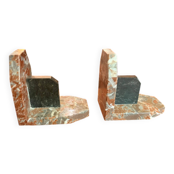 Art deco marble bookends 1930s
