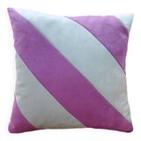 Velvet patchwork cushion