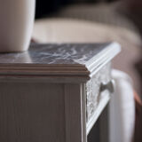 Pearl gray bedside table