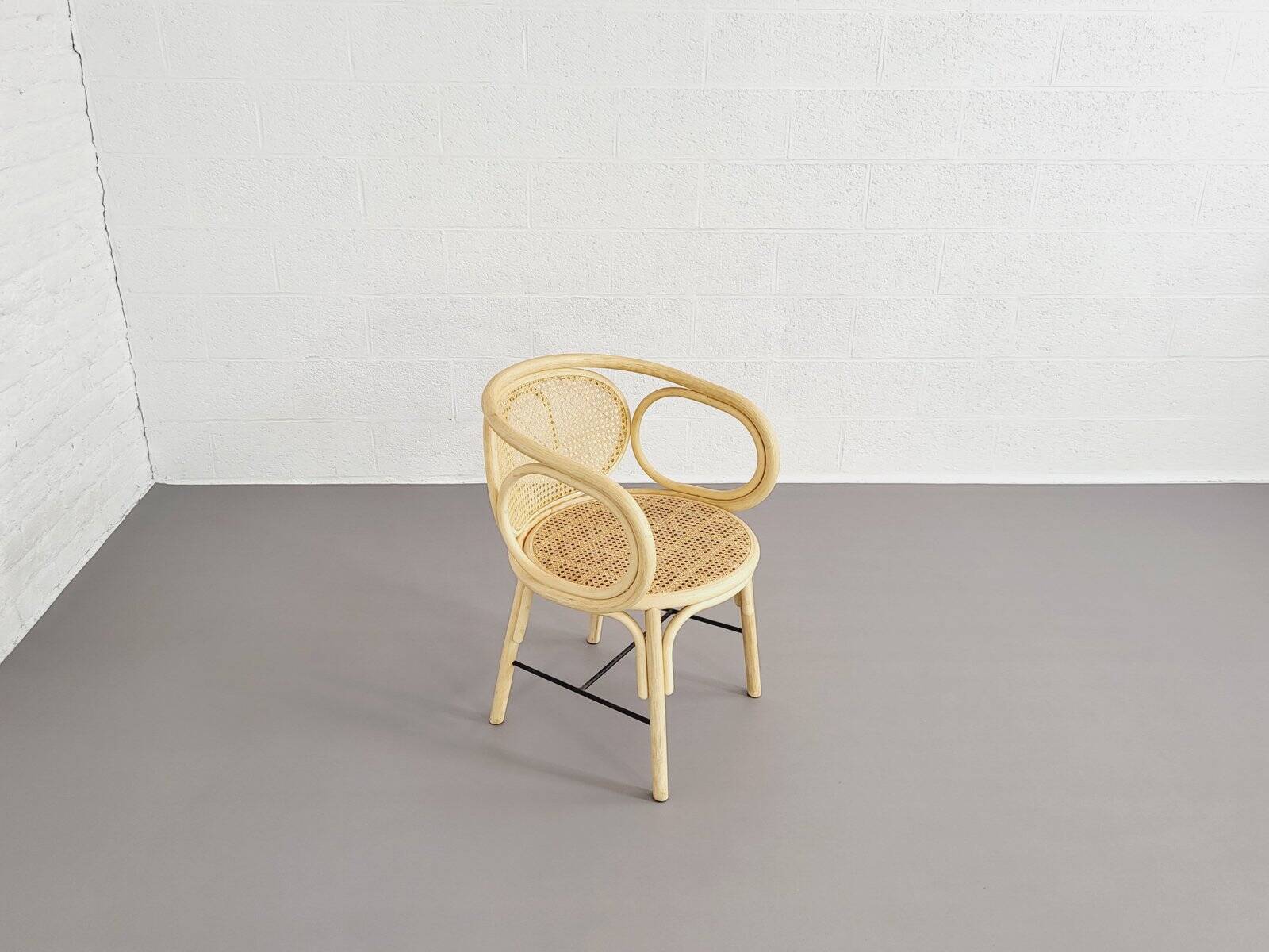 Fauteuils en rotin et cannage, set de 2