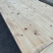 Grande table de ferme monastère décapée en bois brut extensible 200 à 300cm
