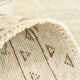 Tapis Anatolien Vintage Fait Main en Laine, Tons Vert Pâle, Beige, Ivoire