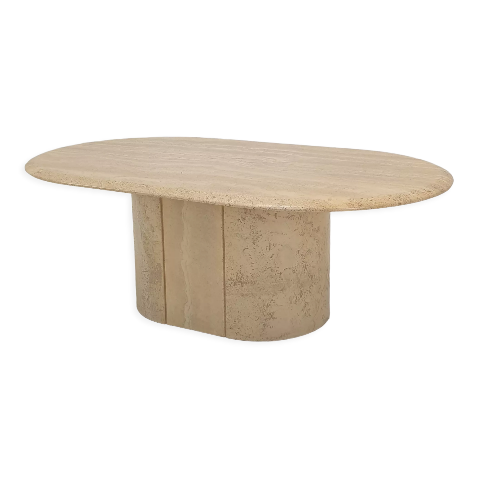 Italian Travertine Coffee Table, 1980's