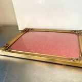 Vintage Metal Picture Frame 23 cm x 17 cm CONVEX glass