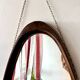 Italian solid teak mirror, 1960