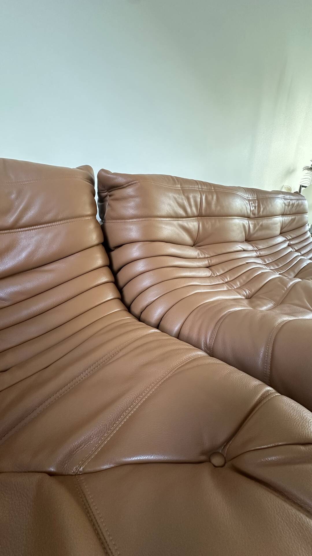 Togo leather sofa Kyoto Gold