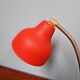 Vintage articulated desk lamp in red lacquered metal, 1950s