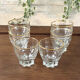 Verres en verre vintage avec bord doré, ensemble de 6