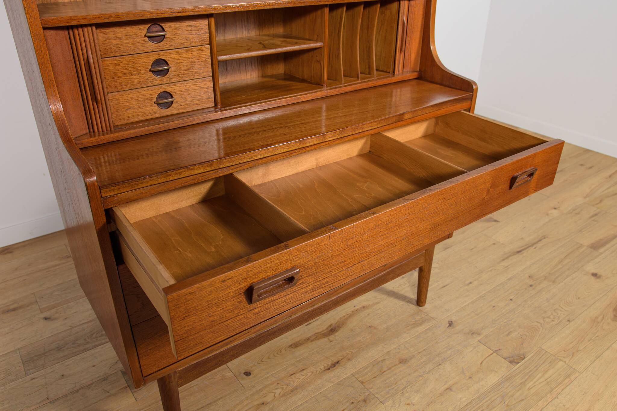Mid-Century Teak Shelf by Johannes Sorth for Bornholm, Denmark, 1960s