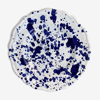 Plate blue dots 20 cm