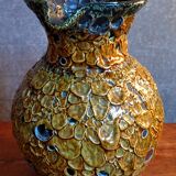 Vintage ceramic pitcher Fat Lava foams glaciers LE CYCLOPE, Annecy