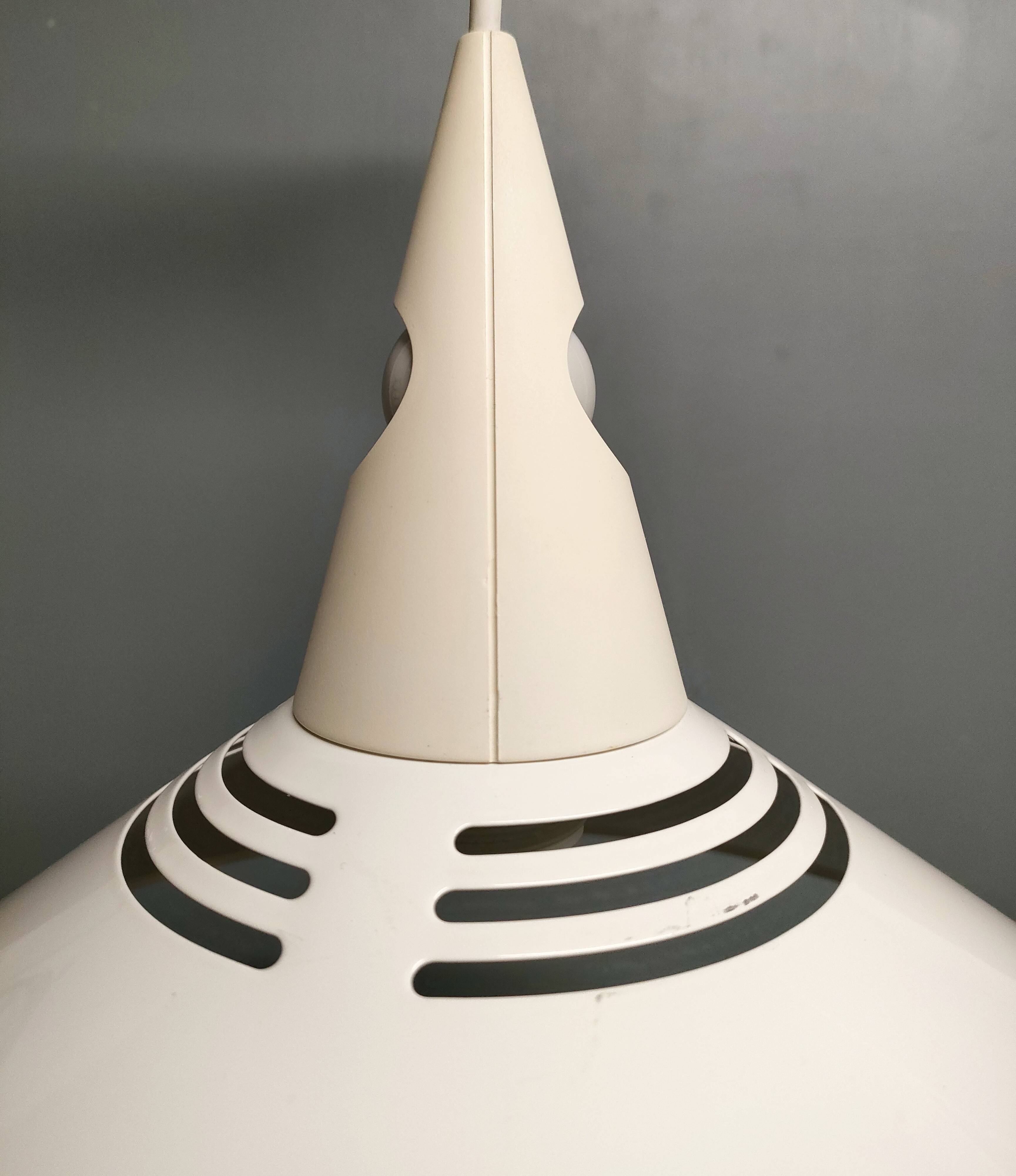 Brilliant luminaires - Vintage pendant light in white lacquered metal - 80s