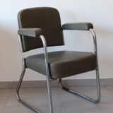 Industrial roneo armchair gray 50s/60s