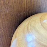 Pair of vintage bookends with polished wooden balls, Art Deco style