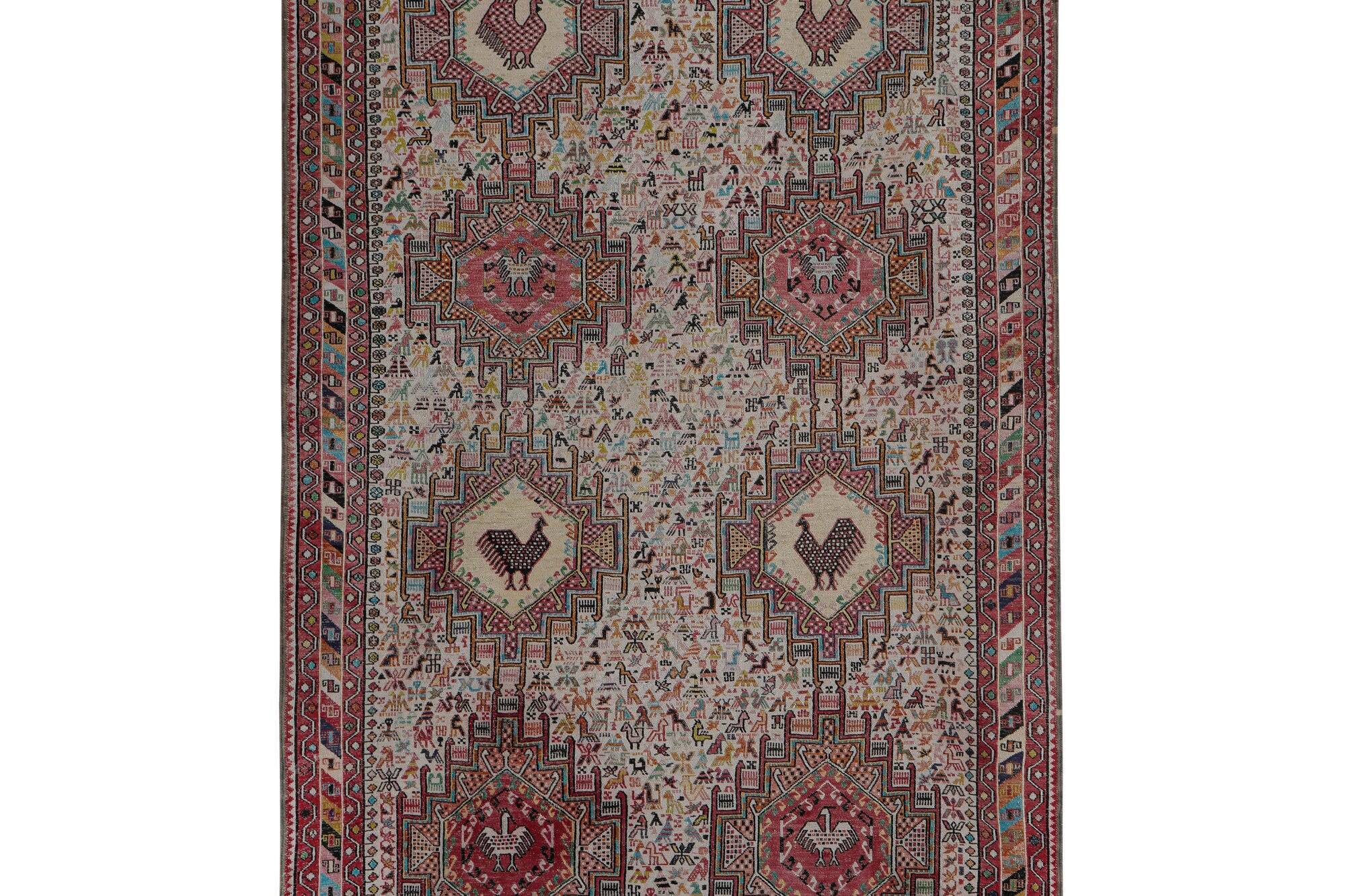 Kilim turc vintage tissé main 123x195 cm