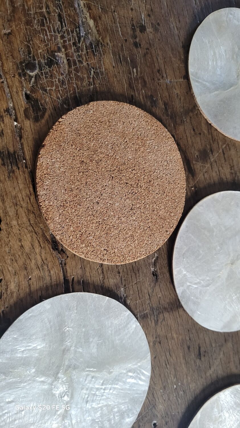 70's mother-of-pearl coaster