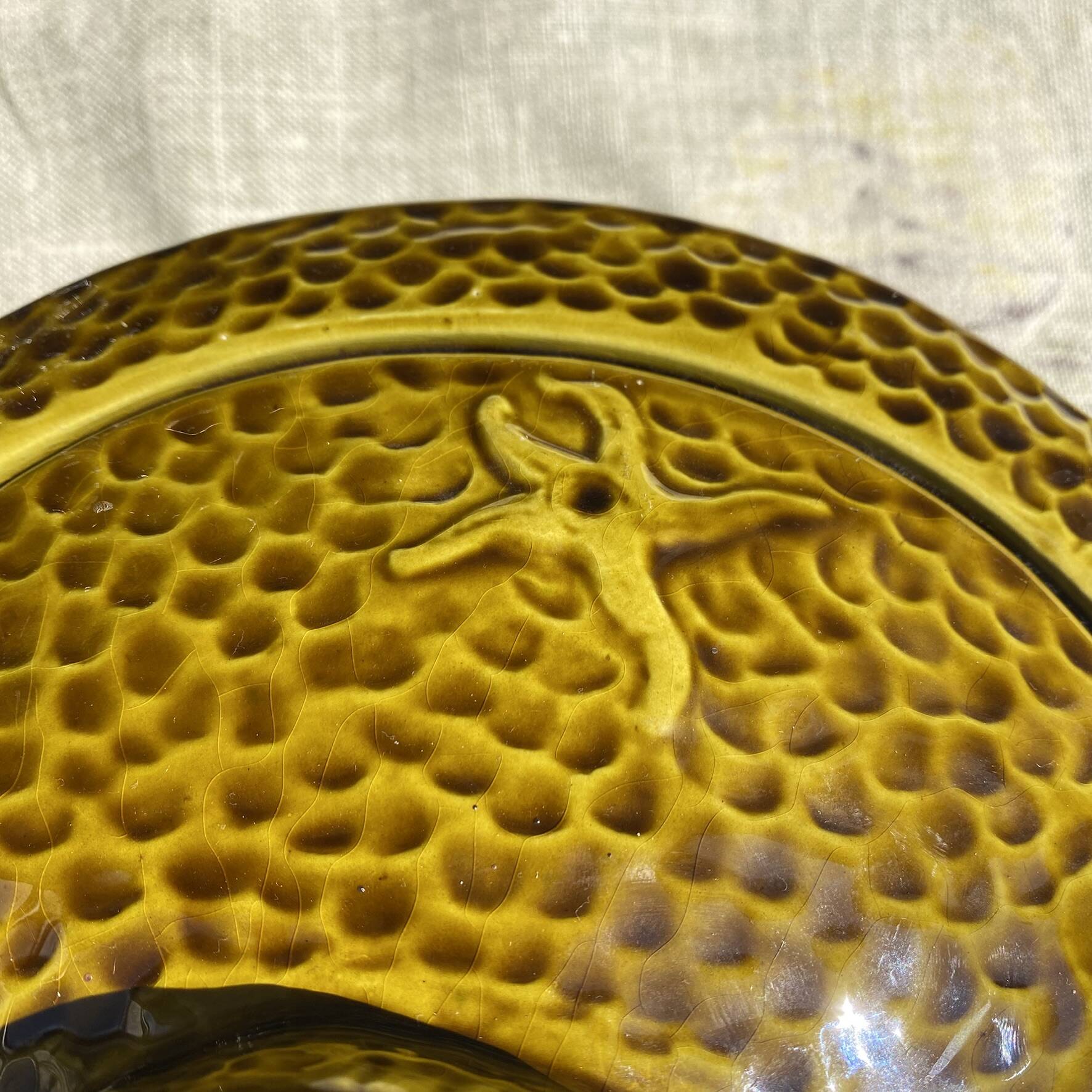 Vintage bouillabaisse service in faience, 13 pieces, 1970s.