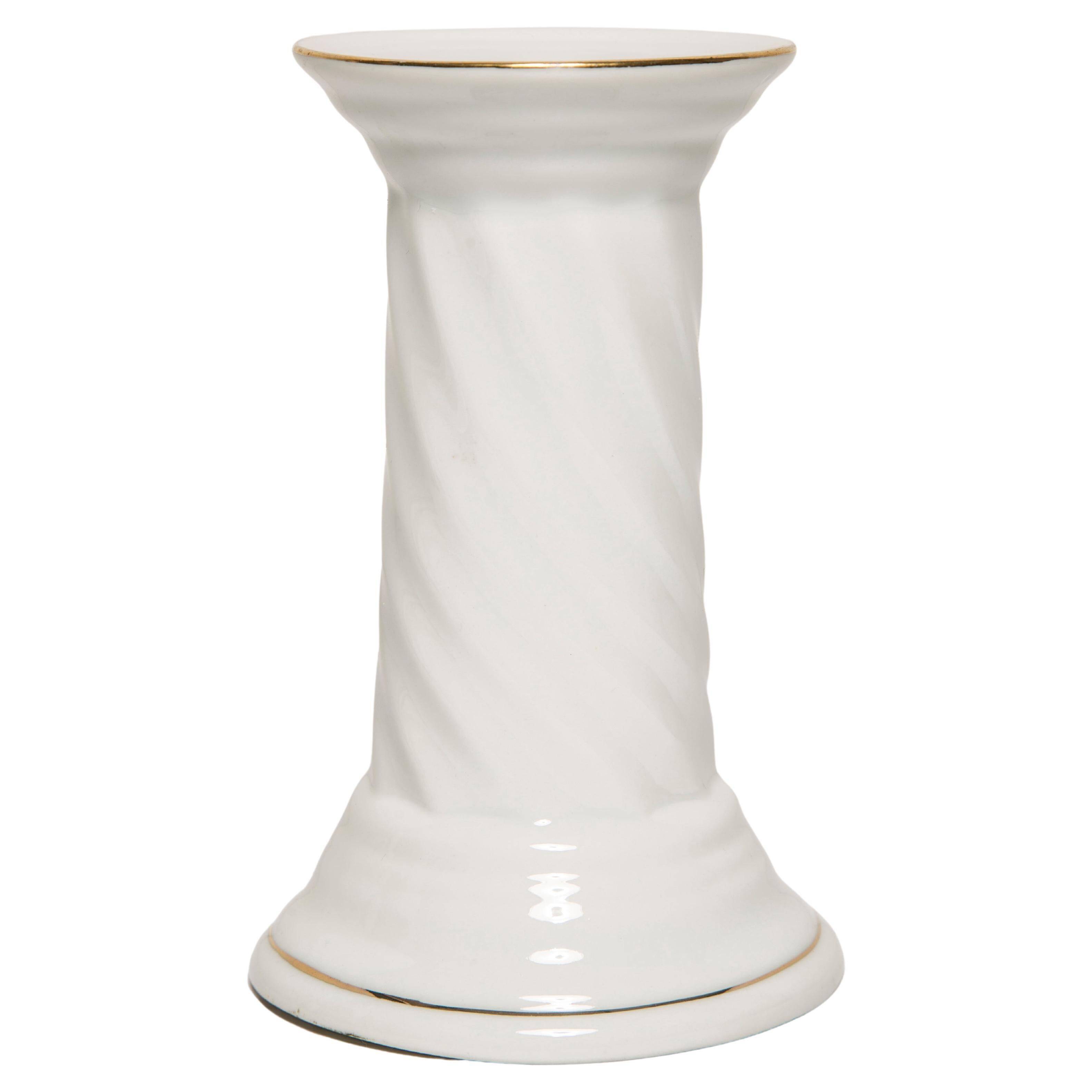 White ceramic chandelier from the mid-20th century, France, 1960s.