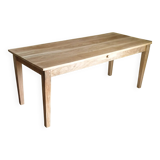 Farmhouse table in natural raw solid oak
