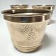 Three pot covers brass silver cover golden patina monogram early twentieth century