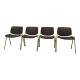 Set of four DSC 106 chairs designed by Giancarlo Piretti, Anonima Castelli,
