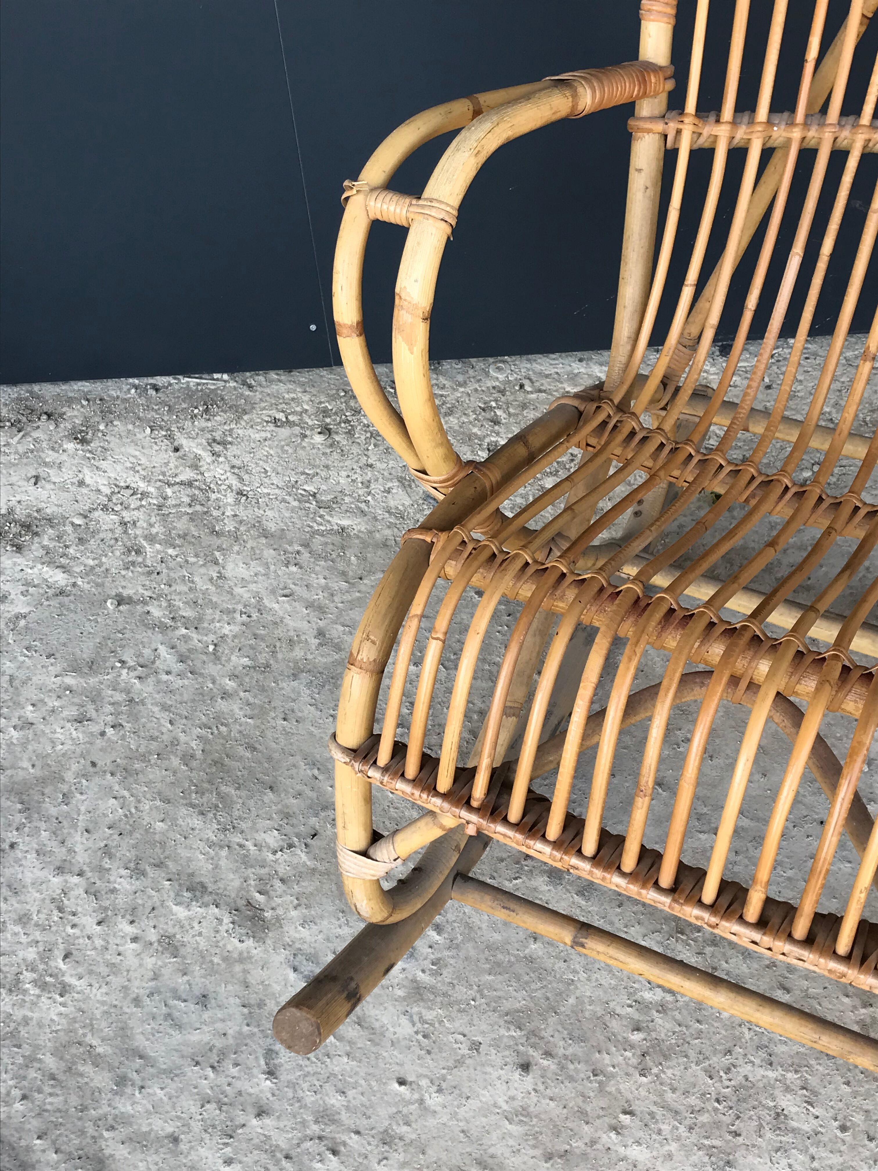 Rattan rocking-chair