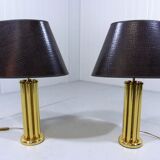 Brass table lamps, set of 2, 1960’s