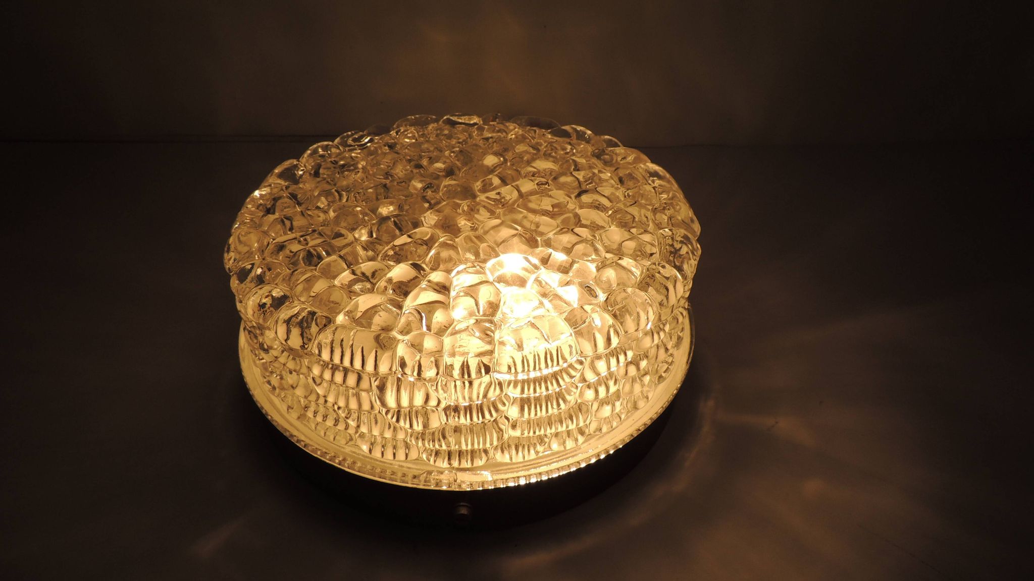 Vintage RZB ceiling light with bubble glass from the 1970s – Industrial wall light