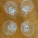 Set of 4 Reims crystal glasses 1950