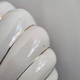 Ceramic and gold metal shell lamp base - vintage