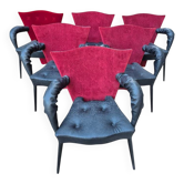 6 Scarabas chairs model André T designed by Bofek Sipek