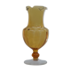 Amber glass standing vase