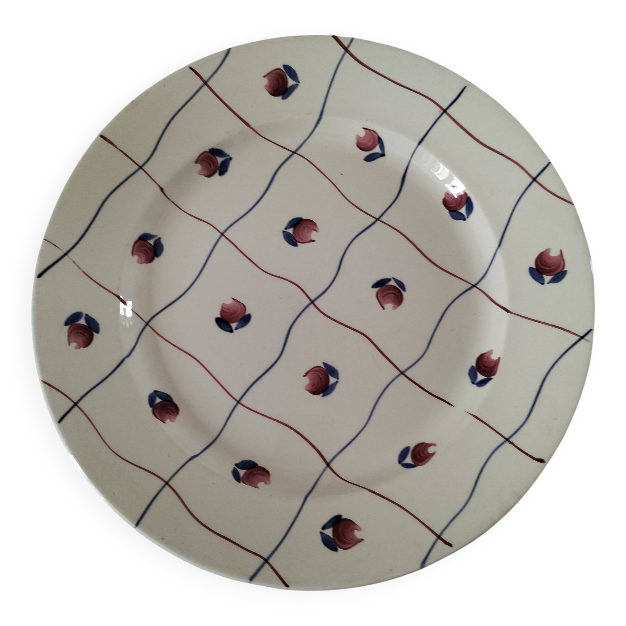 Large vintage gien chevreuse model dish