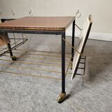 Vinyl door, vintage magazines