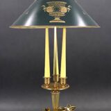 Bronze Bouillotte Lamp in Empire Style with Tin Shade