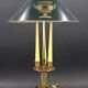 Bronze Bouillotte Lamp in Empire Style with Metal Shade