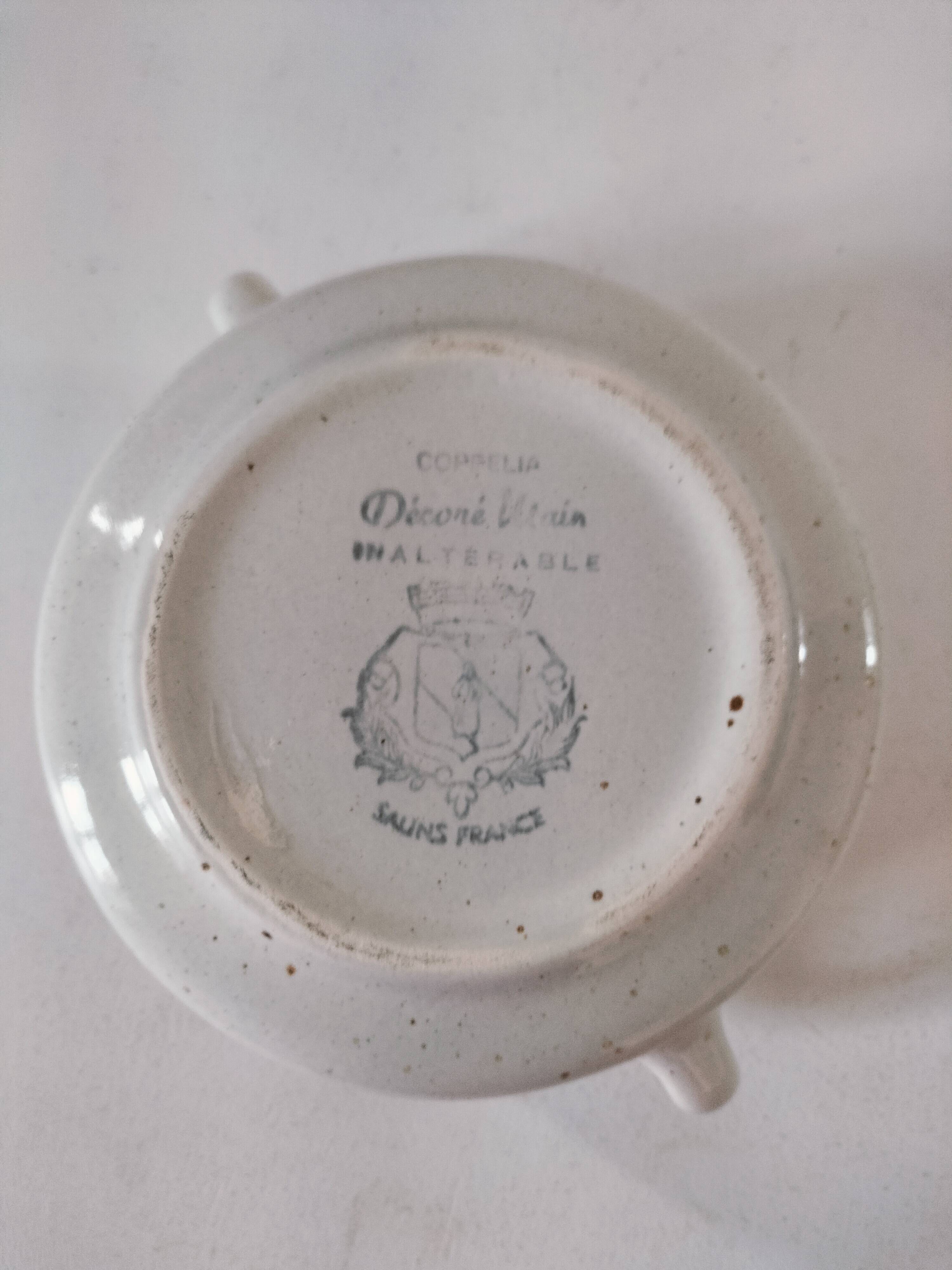 Vintage Salins soup bowl – Coppelia model – hand-decorated