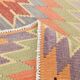 Tapis de sol tribal kilim vintage vert clair, 176x301 cm