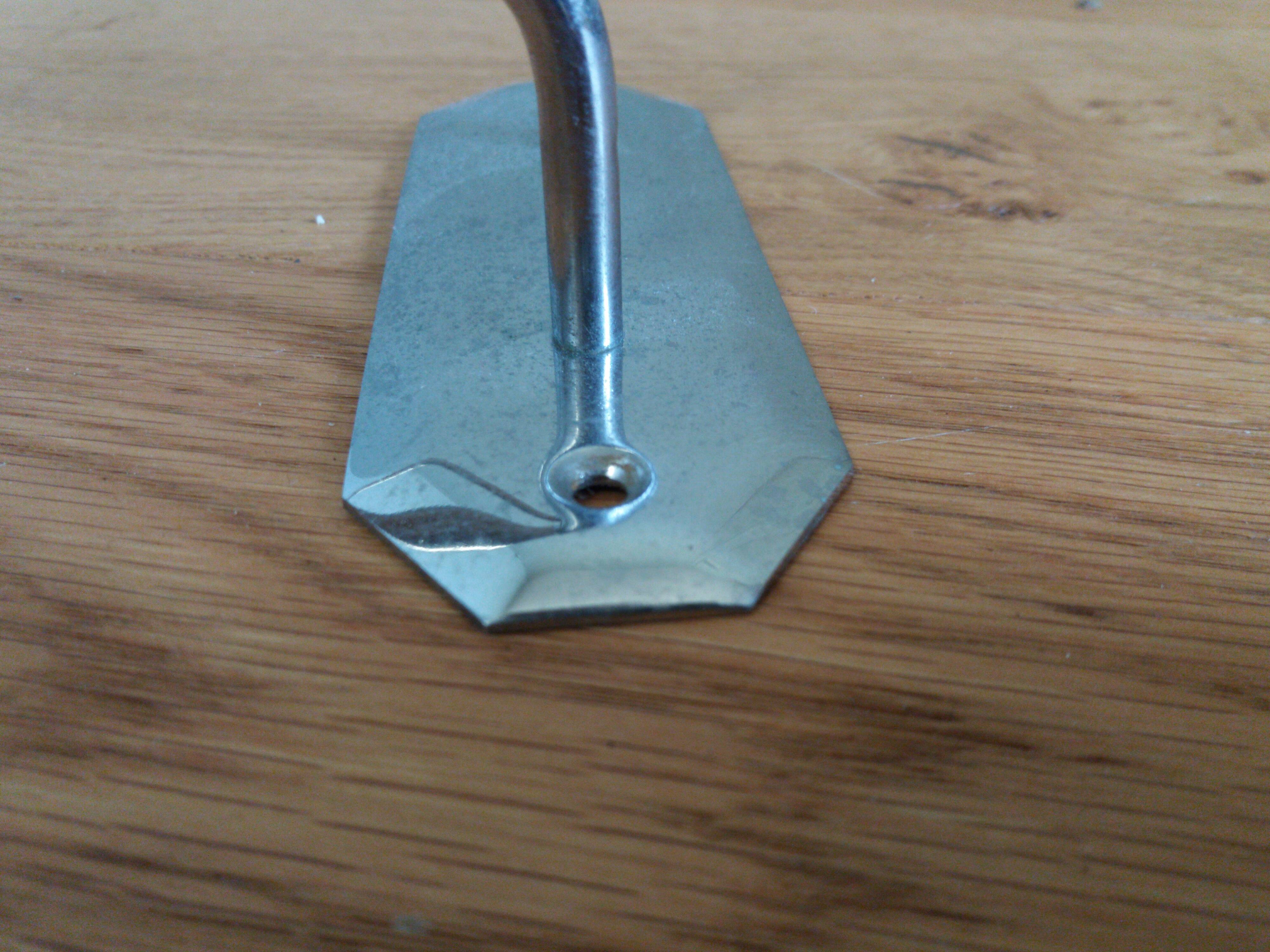 Chromed copper towel rack