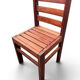 Set of 8 brutalist chairs made of solid exotic wood (essingan) from the 1960s.